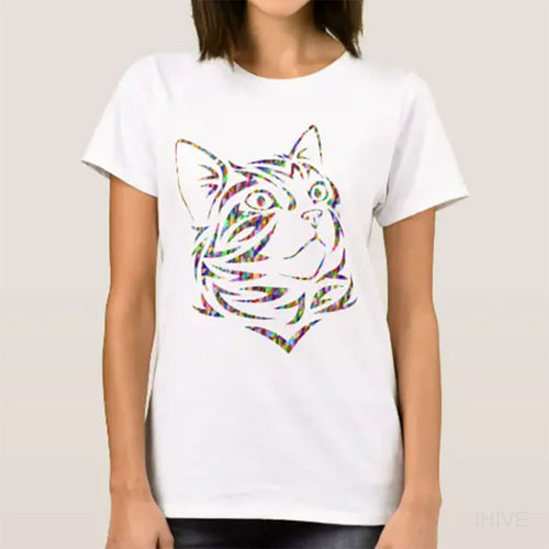 Rainbow Thinking Pet T-Shirt, Pet Portrait T-Shirt, Custom Unisex T shirt with Pet Face , Custom Dog T Shirts for Humans, Custom Cat Shirt T-Shirts