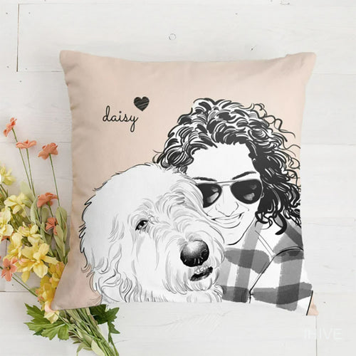 Custom Pet Pillow, Cat Pillow Cover, Pet Memorial, Pet Loss Gift, Dog Lovers Gift, Dog Memorial, Double Sided Cushion, CASE ONLY