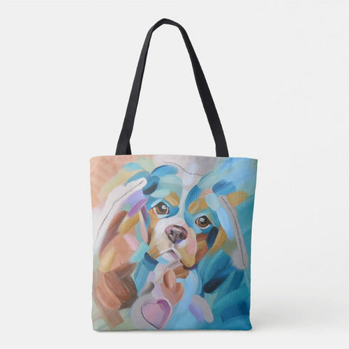 Custom Pet Photo Tote Bag, Art Tote Bag, Personalized Tote Bag, Pet Picture Tote Bag, Pet Portrait Bag
