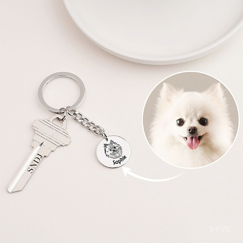 Pet Photo Keychain, Picture Keychain, Actual Pet Keychain, Personalized Pet Keychain, Custom Pet Keychain, Pet Memorial Keychain