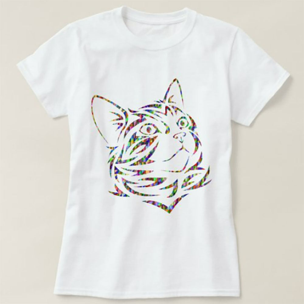 Rainbow Thinking Pet T-Shirt, Pet Portrait T-Shirt, Custom Unisex T shirt with Pet Face , Custom Dog T Shirts for Humans, Custom Cat Shirt T-Shirts