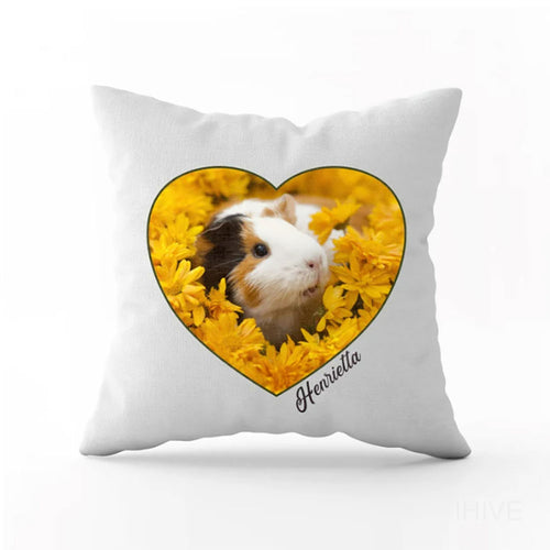 Custom Pet Pillow, Personalized Pet Portrait Heart Pillow, Pet Cushion, Dog Mom, Personalized Mother's Day Gift for Dog Lover, Double Sided Cushion, CASE ONLY
