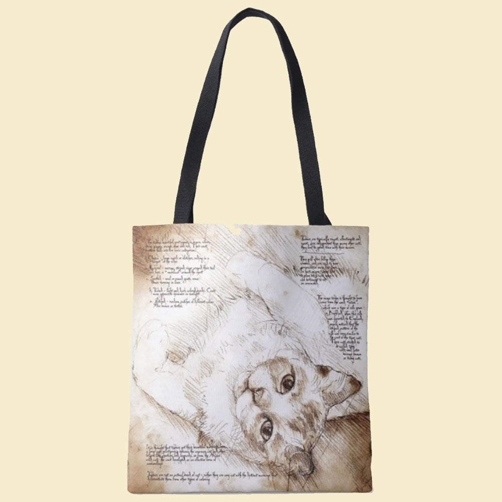 Custom Cat Sketch Tote Bag, Custom Pet Photo Tote Bag, Personalized Tote Bag, Pet Picture Tote Bag, Pet Portrait Bag