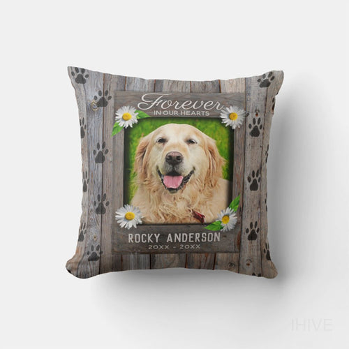 Custom Pet Pillow, Personalized Pet Portrait Pillow, Pet Cushion, Dog Mom, Personalized Mother's Day Gift for Dog Lover, Double Sided Cushion, CASE ONLY