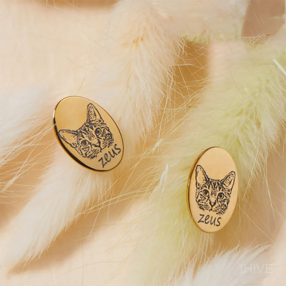 Pet Gifts, Personalized Earrings, Custom Name Earrings, Statement Earrings for Women, Cat Dog Mom