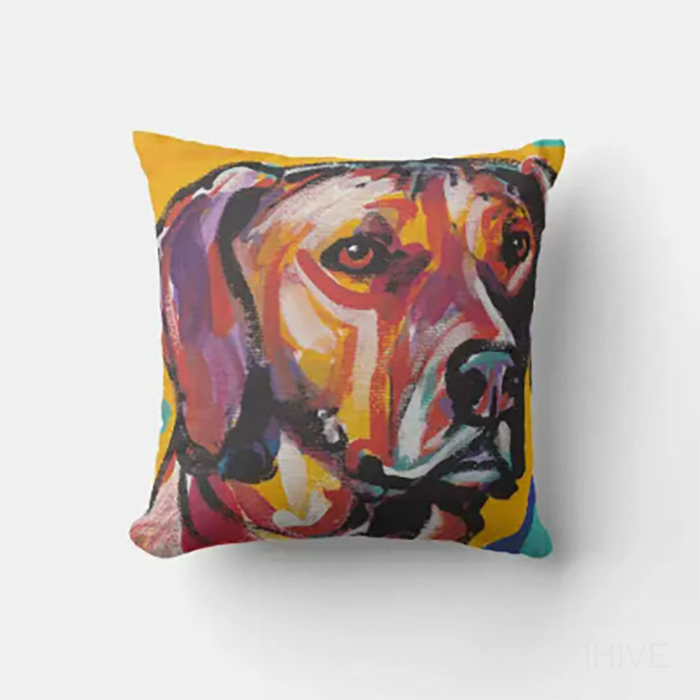 Pet Pop Art Pillow, Custom Pet Pillow, Personalized Pet Portrait Pillow, Pet Cushion, One Sided Cushion,  CASE ONLY