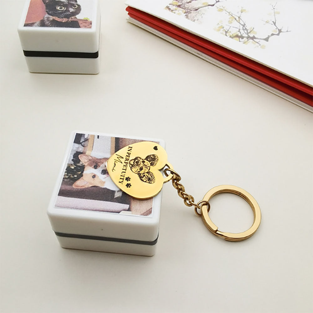 Pet Photo Name Keychain, Picture Keychain, Actual Pet Keychain, Personalized Pet Keychain, Custom Pet Keychain, Pet Memorial Necklace