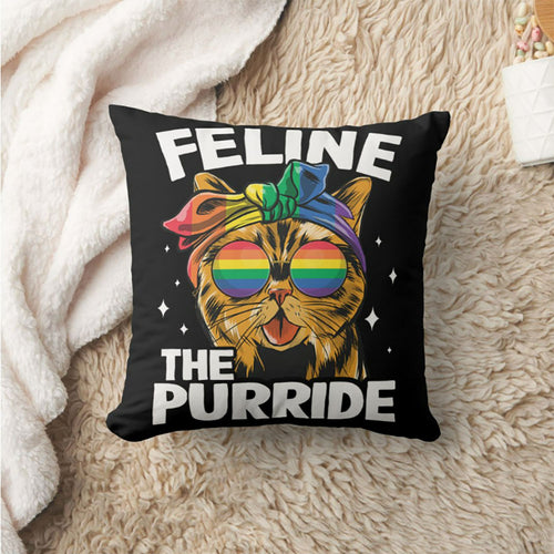 Pet LGBT Gay Pride Cushion, Custom Pet Pillow, Personalized Pet Portrait Pillow, Pet Cushion, Double Sided Cushion, CASE ONLY