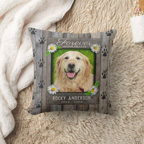 Custom Pet Pillow, Personalized Pet Portrait Pillow, Pet Cushion, Dog Mom, Personalized Mother's Day Gift for Dog Lover, Double Sided Cushion, CASE ONLY