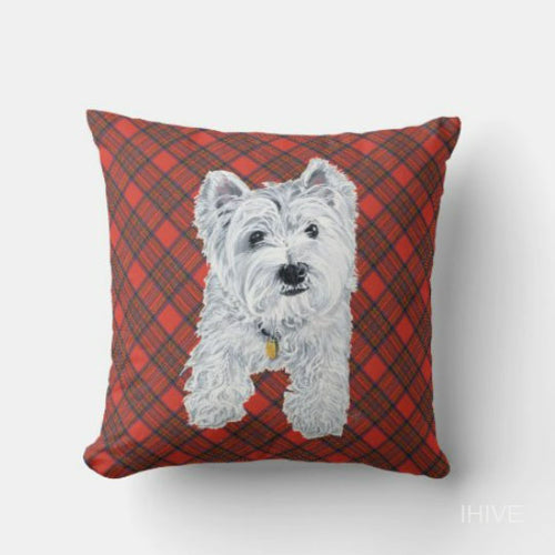 Custom Pet Pillow, Plaid Pillow, Pet Portrait Pillow, Dog Pillow, Cat Pillow, Pet Cushion, Personalized Gift for Dog Lover Pet Owner, Double Sided Cushion, CASE ONLY